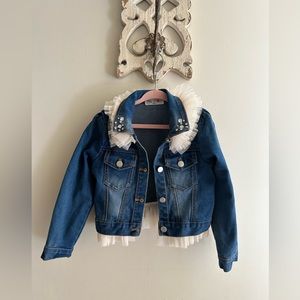 Super cute denim girl jacket size 4 T
